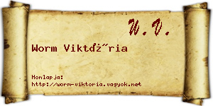Worm Viktória névjegykártya
